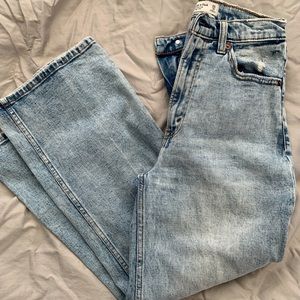 Abercrombie High Rise Crop Flare Jeans Sz 25S